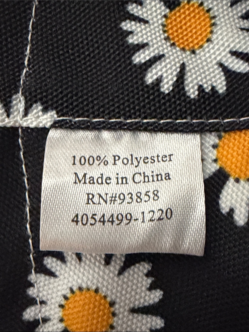 Bucket Hat All Over Daisy Pattern Black and White Whimsical Summer Hat - Picture 11 of 15
